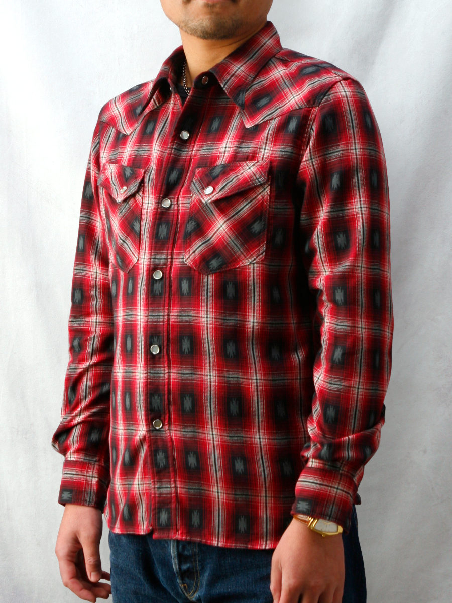 FN-SNW-004L NATIVE CHECK WESTERN SHIRT